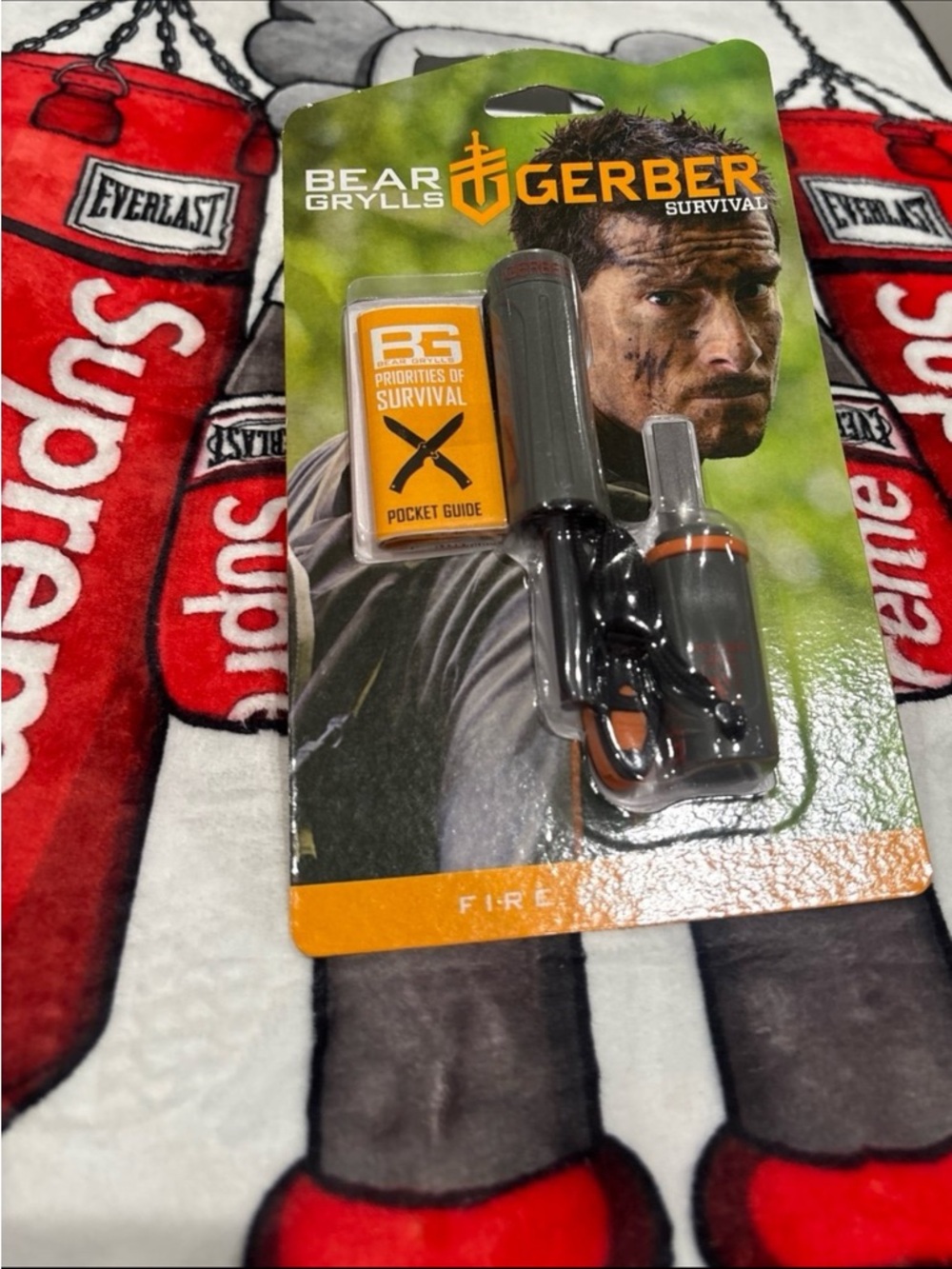 Gerber Bear Grylls Compact Survival Fire Starter - Olive Green & Orange